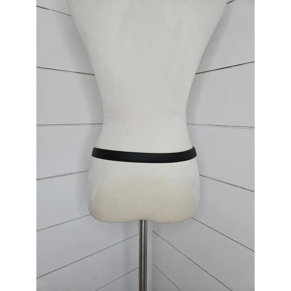 NWT Tabots Medium black leather belt